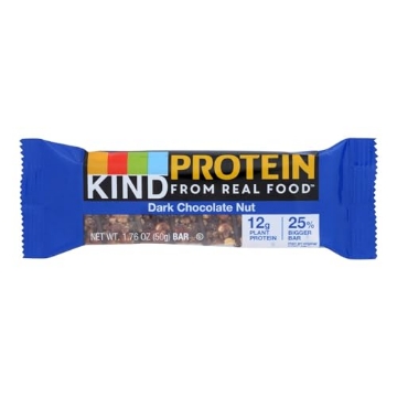 Picture of KIND Healthy Snacks 673757 KIND, PRTN BAR, DBL Dark CHOCLTE, Pack of 12, Size 1.76 OZ - No Artificial Ingredients Gluten Free Wheat Free Yeast Free (PK-12-EA)