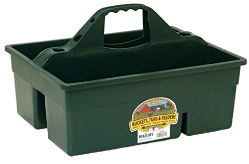 Picture of LITTLE GIANT LADDER SYSTEMS LLC DT-6 GREEN Little Giant® Plastic DuraTote | Horse Grooming DuraTote | Durable Tote Box Organizer with Easy Grip Handle | Extra Thick Sidewalls | Green (EA)