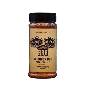 Picture of KENDRICK BBQ LLC BK002R Kendrick BBQ - Pork and Poultry Rub 9.5 oz, Pack of 1 - Low Sodium - No MSG - Gluten FREE (EA)