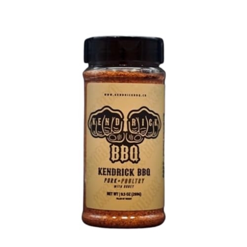 Picture of KENDRICK BBQ LLC BK002R Kendrick BBQ - Pork and Poultry Rub 9.5 oz, Pack of 1 - Low Sodium - No MSG - Gluten FREE (EA)