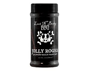 Picture of LOOT N' BOOTY OW88410 Loot N' Booty Jolly Roger Jalapeno Garlic Black Rub - 14 oz (EA)