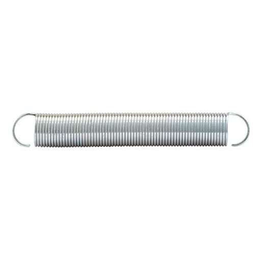 Picture of Prime SP 9669 Prime-Line SP 9669 Extension Spring, Spring Steel Construction, Nickel-Plated Finish, 0.047 GA x 9/16 In. x 4 In., Single Loop Open (2 Pack) (EA)