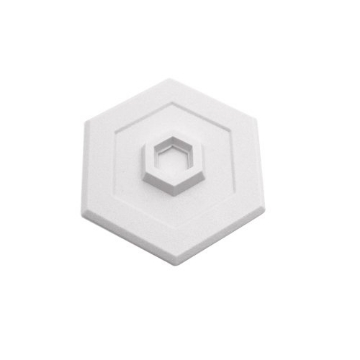 Picture of Prime U9275 Prime-Line U 9275 5 In., Rigid Vinyl, White, Self Adhesive Concave Wall Protector (Single Pack) (EA)