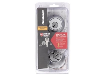 Picture of Kwikset 96650-511 Kwikset SmartKey Security Satin Chrome Metal Double Cylinder Deadbolt (EA)