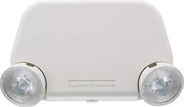 Picture of Lithonia Lighting 263X1T Lithonia Lighting Basics Low Profile Emergency Light, LED Emergency Lights for Business, Ceiling or Wall mount, White Thermoplastic, 120/277V Dual Voltage (EU2L M12) (EA)