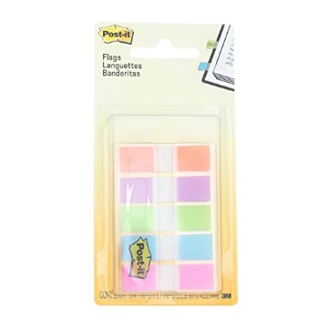 Picture of Post-it 683-5CB2 Cable Wholesale 3M 0.47 x 1.7" Post it Flags Page Marker, Assorted Bright - 100 Flags (PK-100-EA)