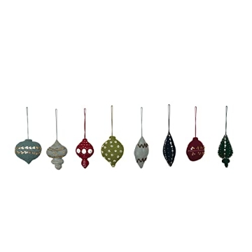 Picture of CREATIVE CO-OP XS0256A 3-1/2"H - 5"H Wool Felt Ornament with Beads/Sequins, 8 Styles (PK-24-EA)