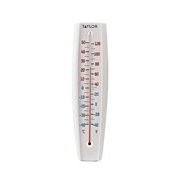 Picture of TAYLOR PRECISION PRODUCTS 5109 Taylor Indoor Outdoor Thermometer - Jumbo Number Wall Thermometer, Wireless Thermometer for Patio, Garden, or Nursery Area, 14.5-inch, White (EA)