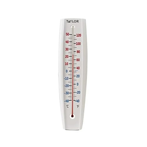 Picture of TAYLOR PRECISION PRODUCTS 5109 Taylor Indoor Outdoor Thermometer - Jumbo Number Wall Thermometer, Wireless Thermometer for Patio, Garden, or Nursery Area, 14.5-inch, White (EA)