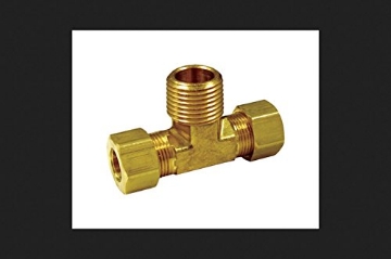 Picture of JMF COMPANY 4503959 JMF 1/2 in. Dia. x 1/2 in. Dia. x 1/2 in. Dia. Compression to Compression to MPT Yellow Brass Tee (EA)