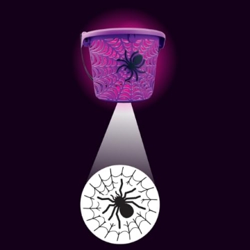 Picture of MAGIC CHEF 768175 MAGIC SEASONS 768175 Halloween Spider Web Led Projection Bucket, Assorted Color (Pack of 24) (PK-24-EA)