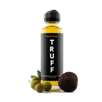 Picture of SAUCE VENTURES LLC TBO6 TRUFF Black Truffle Oil - Black Truffle Infused Olive Oil - Gourmet Dressing, Seasoning, Marinade, or Drizzle, Non-GMO, Gluten-Free, 5.6 fl.oz (EA)