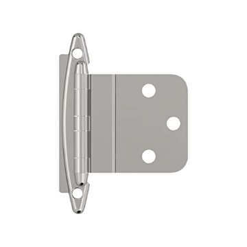 Picture of Amerock BPR341726 Amerock | Cabinet Hinge | 3/8 inch (10 mm) Inset | Polished Chrome | 2 Pack | Non Self-Closing | Face Mount | Cabinet Door (EA)