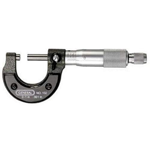 Picture of General Tools Mfg Co In 102 General Tools 102 0-Inch to 1-Inch .001-Inch Graduation Micrometer (EA)