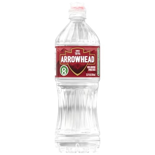 Picture of Arrowhead 71142-71003 Arrowhead Mountain Spring Water Bottles - Still Bottled Water with Naturally Occurring Minerals for Taste - 23.7 Fl Oz Sports Bottle with Flip Cap (PK-24-EA)