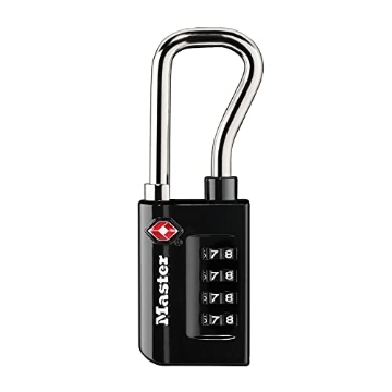 Picture of Mastercool 4696D Master Lock Padlock, Set Your Own Combination TSA Accepted Luggage Lock, 1-5/16 in. Wide, 4696D, Black (EA)