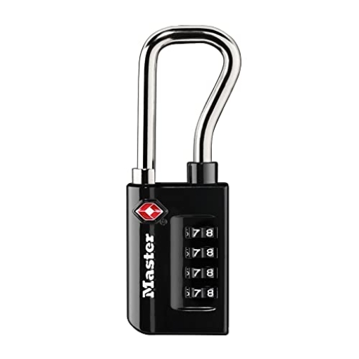 Picture of Mastercool 4696D Master Lock Padlock, Set Your Own Combination TSA Accepted Luggage Lock, 1-5/16 in. Wide, 4696D, Black (EA)