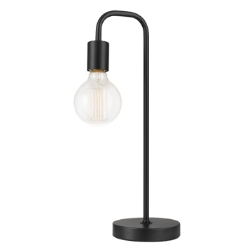 Picture of GLOBE ELECTRIC 12920 GLOBE Electric 12920 Holden 18" Table Lamp, Satin Black, Modern, Night Stand, Bedroom Décor, Living Room, Bedside Light (EA)