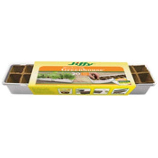 Picture of Jiffy/Ferry Morse Seed Co TS20HST-14 Jiffy Ts20hst-14 21.25" X 6" X 2.75" Windowsill Greenhouse 20 Biodegradable Cells (EA)