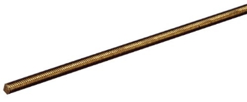 Picture of Hillman (Steelworks) 11505 Steelworks Corporation 11505 Bolt Master 6-32 x 12" Threaded Rod NF Brass (PK-10-EA)