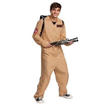 Picture of Disguise DG120269C Disguise Ghostbusters Costume Outfit, Official Deluxe Ghostbuster Jumpsuit, Adults Size Extra Large (50-52) (EA)