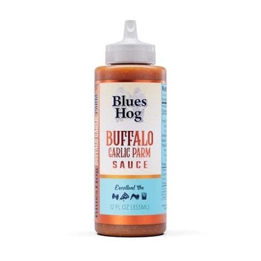 Picture of BLUES HOG LLC 50210 Blues Hog Buffalo Garlic Parm Sauce, Perfect for Marinades, Wings, Pizza & Dipping, Gluten-Free, All-Natural, Made in the USA, 12oz (EA)
