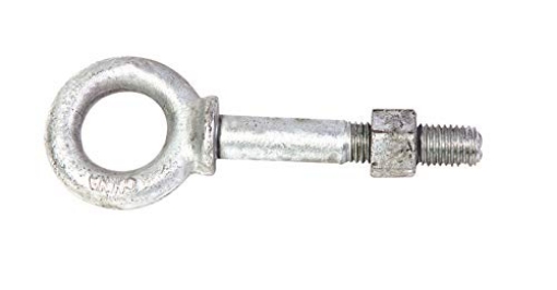 Picture of Baron 22212 Baron Hot Dipped Galvanized Steel Shoulder Eyebolt 1/4 in. x 4 in. L Bulk (EA)
