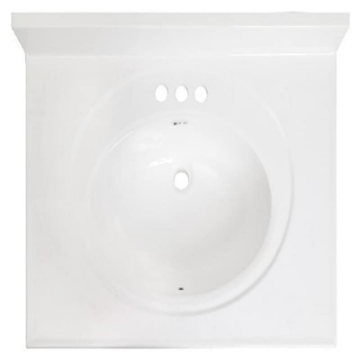 Picture of ARSTAR SA DE CV A223110113C1-3 Arstar Standard Cultured Marble Bathroom Sink 31 in. W X 22 in. D White (EA)
