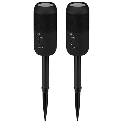 Picture of iLive ISBW240BDL iLive ISBW240BDL ISBW240BDL Bluetooth Indoor and Outdoor Waterproof Speakers with Removable Stakes, 2 Count, Black (EA)