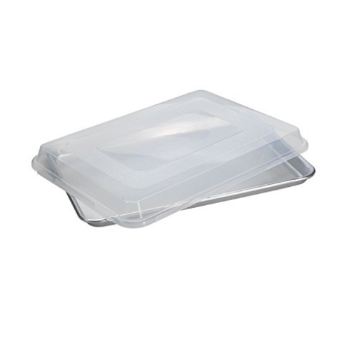 Picture of NORDIC SHIELD PLASTICS CORP 43103 Nordic Ware Baker's Half Sheet with Lid, Natural Aluminum, 18.44x13.13x2.25 inches (EA)
