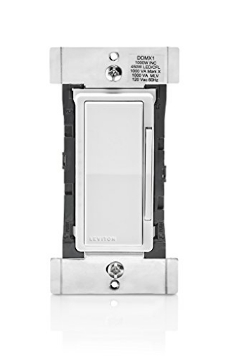 Picture of LEVITON MFG CO INC 011-DDMX1-BLZ Leviton Decora Digital Dimmer Switch for Fluorescent Mark 10 Ballasts, MLV, Dimmable LED, Halogen & Incandescent Bulbs, DDMX1-BLZ, White (EA)