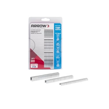 Picture of ARROW FASTENER CO LLC 50MP ARROW 50MP T50 Heavy Duty Staples Multipack, Staples for Upholstery, Crafts, General Repairs, Includes 1/4", 3/8" and 1/2" Sizes, 3/8" Crown Size, 1875-Pack (EA)