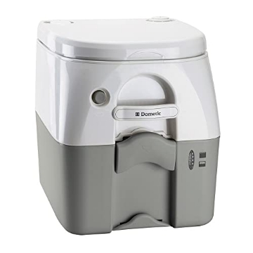 Picture of DOD 9108552686 Dometic 301097506 Portable Toilet 5.0 Gallon w/Stainless Steel Hold-Down Brackets, Gray (EA)