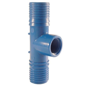 Picture of APOLLO INVESTMENT HOLDING ABTFT1134 Apollo Blue Twister 1 in. Insert x 1 in. Dia. Insert Acetal for Pressure Applications Tee (EA)