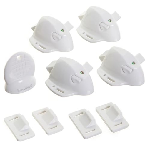 Picture of Dreambaby L855A Dreambaby Adhesive Mag Locks - 4 Locks, 1 Key - White (EA)