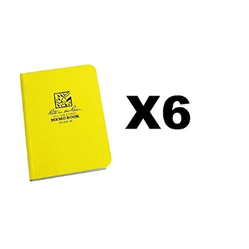 Picture of J L DARLING LLC 374-M Rite In The Rain All-Weather 3-1/2 in. W x 5 in. L Perfect Bound Memo Book (PK-6-EA)