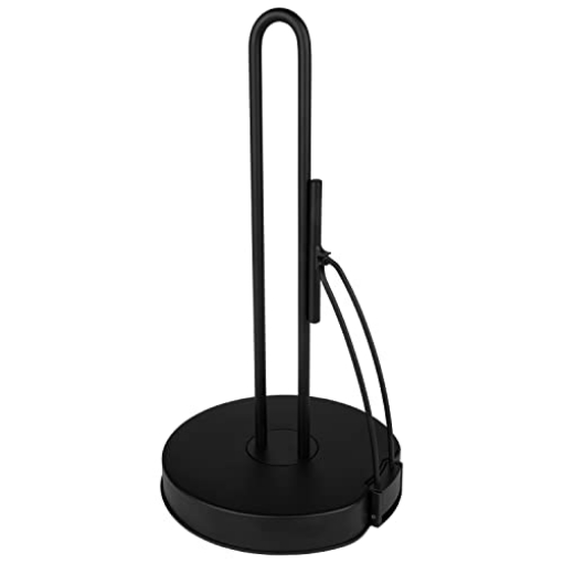 Picture of Ashley Chloe Inc 1000003 Spectrum Diversified Euro Tension Paper Towel Holder (Black) - Storage Organization for Kitchen Counter, Pantry, Laundry, Apartment, RV, and Bathroom (EA)