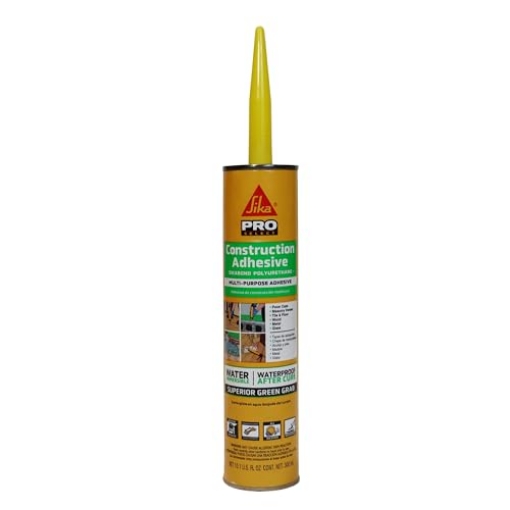Picture of SIKA CORP 505423 SIKA SikaBond Construction Adhesive - Gray, Advanced Polyurethane for Outdoor Use - Waterproof & Water Immersible, 29 fl. oz - Strong, Non-Corrosive, Fast Curing (Pack of 6) (PK-6-EA)