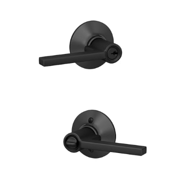 Picture of Ingersoll Rand F51A G LAT 622 Schlage F51 V LAT 622 Latitude Door Lever, Keyed Entry Lock, Matte Black (EA)