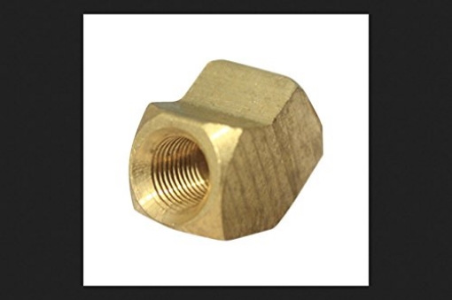 Picture of JMF COMPANY 4505657 JMF 1/4 in. Dia. x 1/2 in. Dia. FPT to FPT to Compression Yellow Brass Elbow (EA)