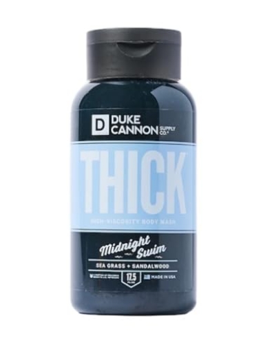 Picture of DUKE CANNON 1000118 Duke Cannon Thick Body Wash - Midnight Swim, Men’s Body Wash for Deep Clean, Fresh Scent, Large 17.5 oz Bottle, Sulfate-Free, Moisturizing Formula (EA)