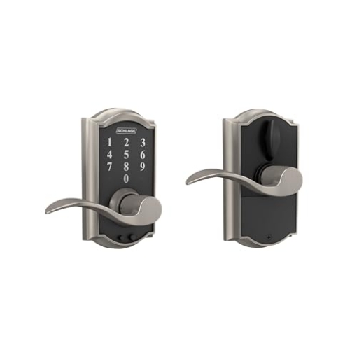 Picture of Ingersoll Rand FE695VCAM619ACC SCHLAGE Touch Camelot Lock with Accent Lever (Satin Nickel) FE695 CAM 619 ACC (EA)