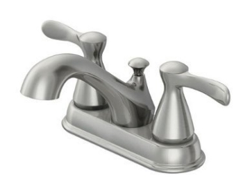 Picture of OakBrook 67297W-6004 OakBrook Doria Brushed Nickel Two Handle Lavatory Pop-Up Faucet 4 in. (EA)