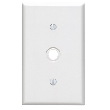 Picture of LEVITON MFG CO INC 001-88018-000 Leviton 1-Gang .406 Inch Cable Wallplate, Standard Size, Thermoset, 88018 (EA)