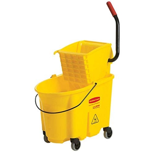 Picture of RUBBERMAID COMMERCIAL 1887305 Rubbermaid Commercial WaveBrake 2.0 35 qt. Mop Bucket Yellow (EA)