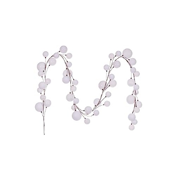 Picture of Vickerman N222711 Vickerman 10' White Assorted Finish Branch Ball Ornament Garland. (EA)
