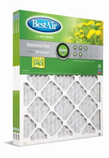 Picture of FREUDENBERG FILTRATION TECHNOLOGIES B1-2025-8-3VP4 NaturalAire B1-2025-8-3VP4 Standard Pleated Air Filter, 90 Days, 20x25x1 in, 3-Pk. - Quantity 4 (PK-4-EA)
