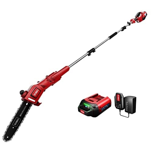 Picture of TORO IRRIGATION 51870 TORO Flex Force 60V Max 10" Cordless Electric Pole Saw with Brushless Motor, 3-Piece Pole, and 2Ah Battery & Charger Ideal for Cutting and Trimming (EA)