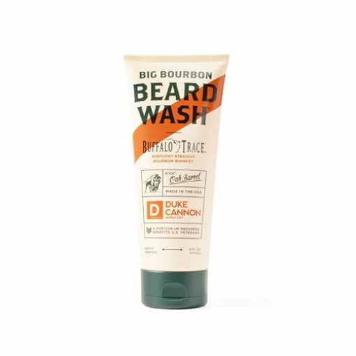Picture of DUKE CANNON 02BOURBONBDWASH Duke Cannon Supply Co. Big Bourbon Beard Wash, 6 Fl Oz, Oak Barrel Scent - Made in the USA with domestic & globally sourced materials to Strengthen, Rejuvenate, Soften and Condition (EA)