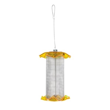 Picture of BACKYARD NATURE PRODUCTS INC FF116A Birds Choice FF116A 1 Quart Yellow Nyjer Forever Feeder, Mesh Feeder, 5"W x 6"H, Yellow (EA)